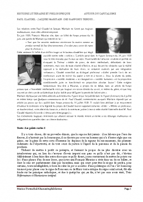 Jacques Maritain – Paul Claudel – les points sur les i