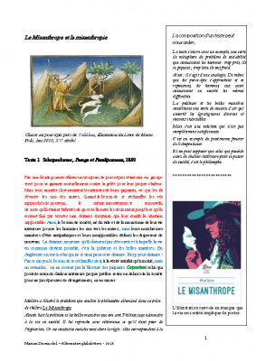 Molière et Schopenhauer de la difficulté du vivre ensemble