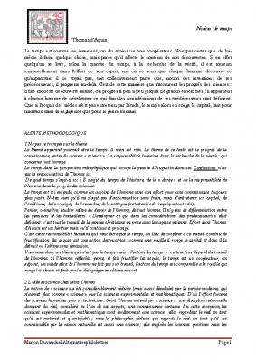 Thomas d&rsquo;Aquin, le temps